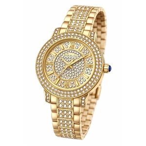 NIB Rhinestone Embroidered Invicta Wildflower Women's Watch - 32mm, Gold